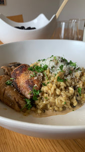Ruffy Risotto with Mushrooms