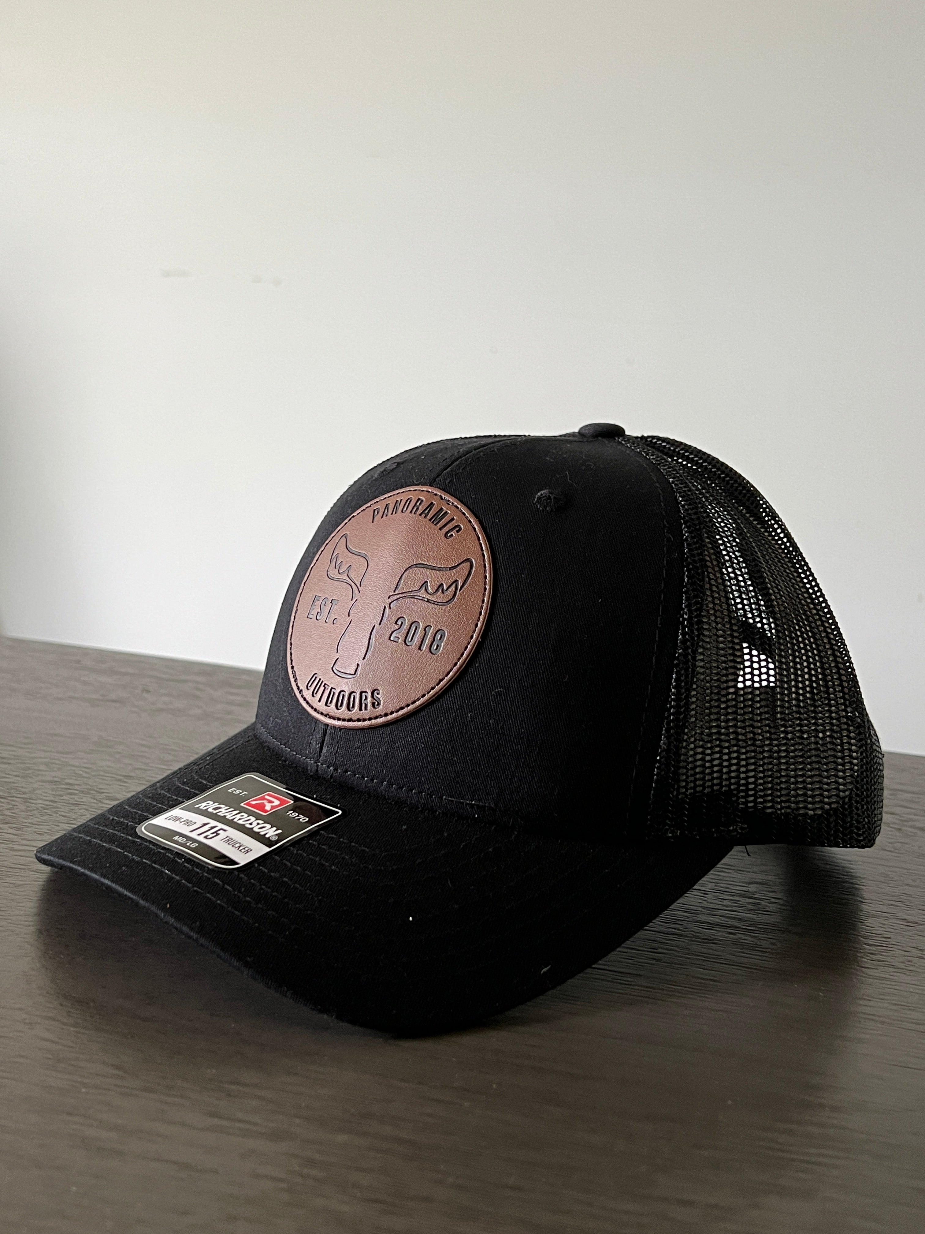 Leather Patch Black Hat