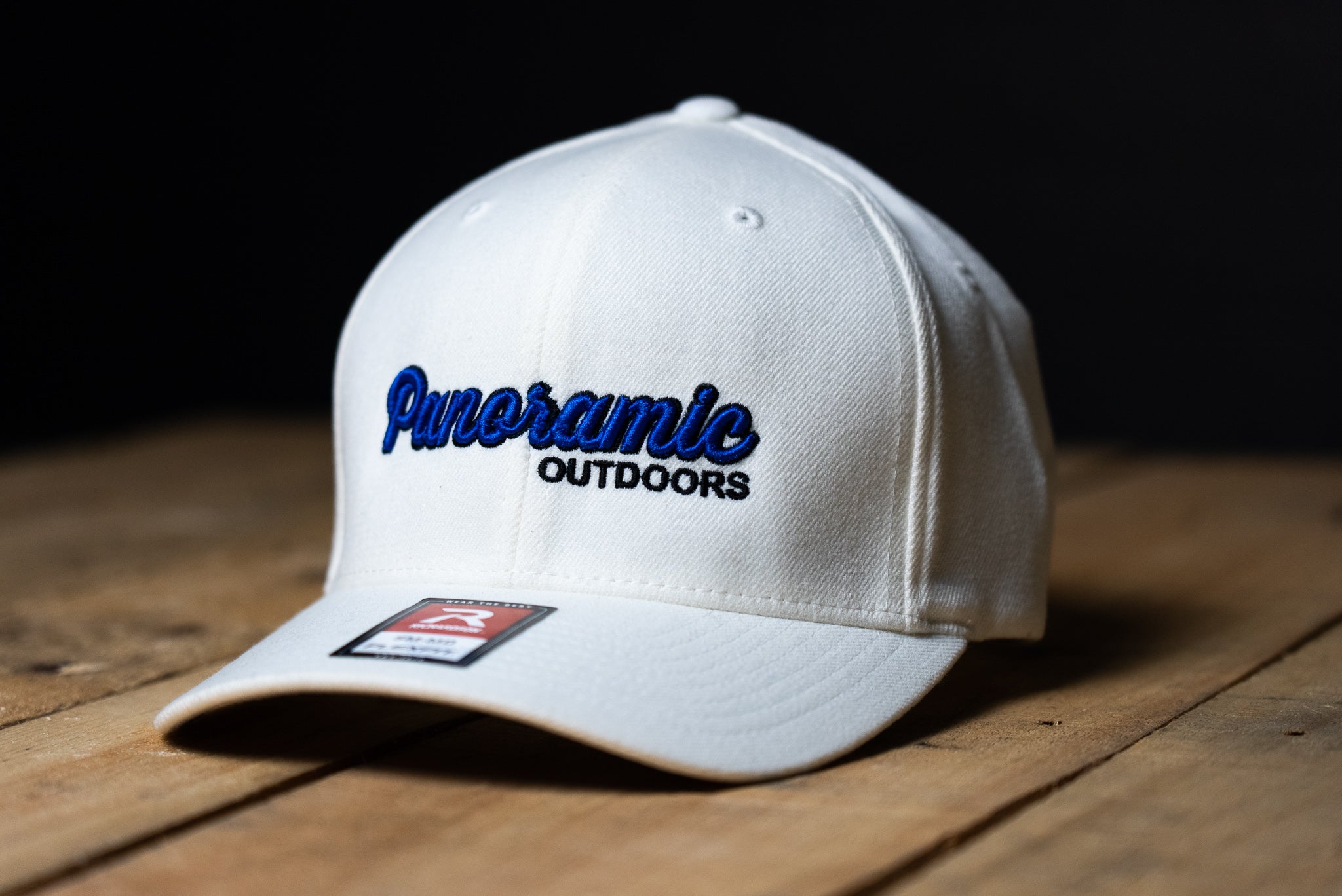 White Flex Fit Panoramic Outdoors Hat
